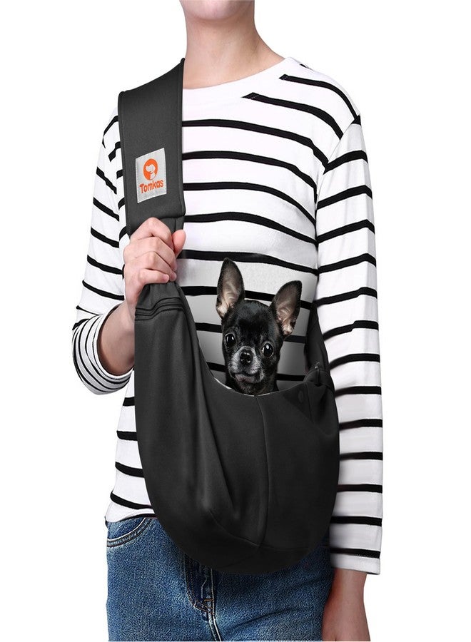Tomkas Dog Sling Carrier for Small Dogs Puppy Carrier for Small Dogs (Black, for Pets Weight 2-7 lbs) - Image 1